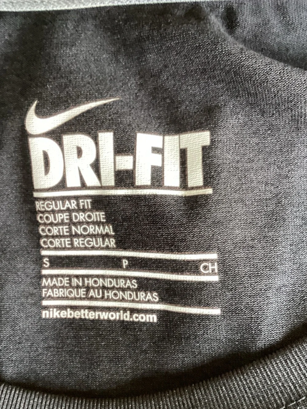 Nike Black Long-Sleeve Tee with White Logo